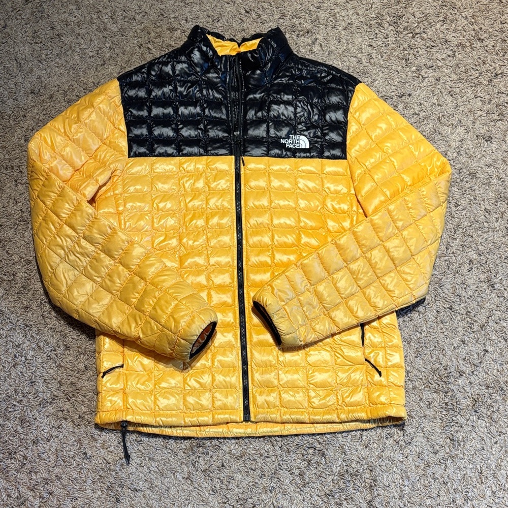 The North Face Men's Puffer Jacket in Yellow and Black